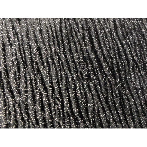 Black Polyester Textile Crushed Fabric