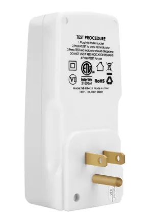 USA standard 16A Residual Current Device Earth Leakage Protection RCD plug socket