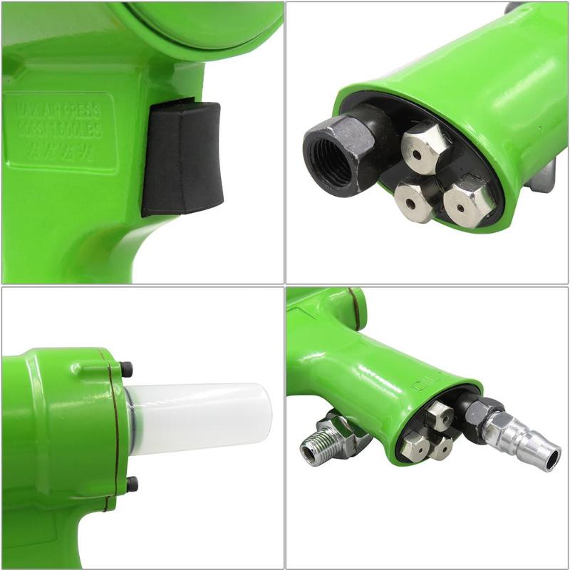 Pneumatic Air Hydraulic Rivet Gun Riveter Industrial Nail Riveting Tool (Green) Air Riveters Multi-use Rivet Nut Guns Dropshipp