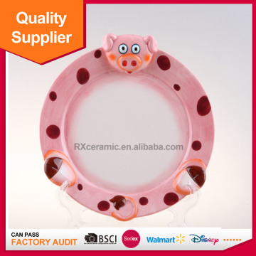 Eco-friendly promotion animal ceramic ftuit plate