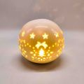 Lanterna LED de cerâmica oca com estrela de árvore de Natal bola