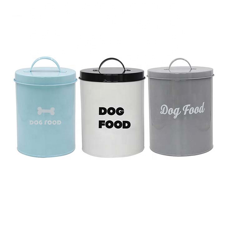 Contenedor de comida para perros de metal duradero