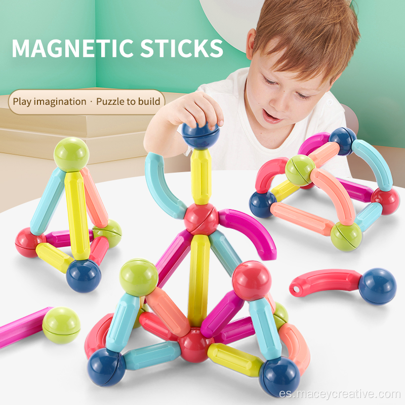25 piezas de construcción de barras magnéticas inteligentes de bloqueo de juguetes de bloques