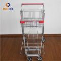 Double Layer Metal Supermarket Warehouse Hand Trolley