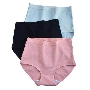 Shunaier Cotton Solid Color Tummy Control Underwear for Women Plus Size