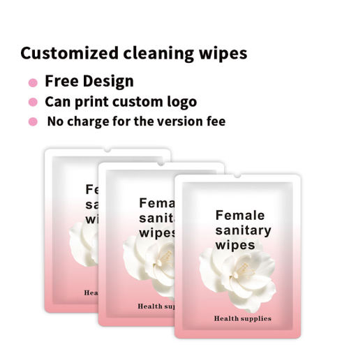 Logo tùy chỉnh cho khăn lau ướt kháng khuẩn của phụ nữ
