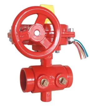 DIN Grooved Butterfly Valve with Tamper Switch