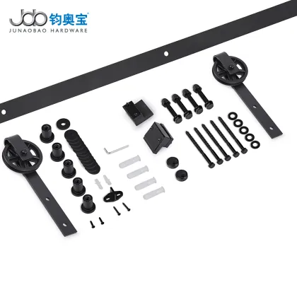 American Style Single Slide Solid Wooden Barn Door Roller Hardware