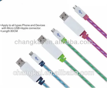 visible flowing cable