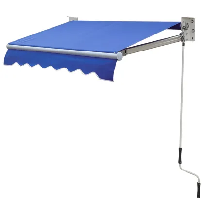 GULI rain prevention aluminum big telescoping awning retractable strong rain awning for outdoor
