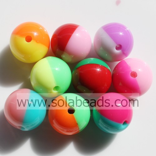 Autumn 18mm Colored Round Gumball Tiny beads