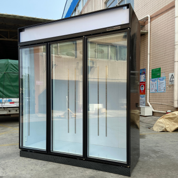 3 Door Drinking Display Cooler - 1500L Beer Freezer for Supermarket Vegetables