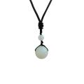 Natural Stone Ball Pendant Necklace Healing Crystal Necklace Pendant Rope Necklace Crystal Charm Jewelry