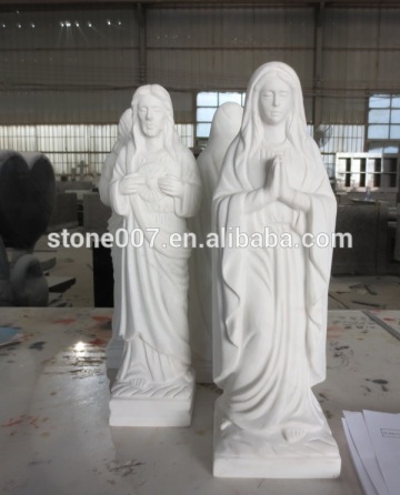 White marble carving statues