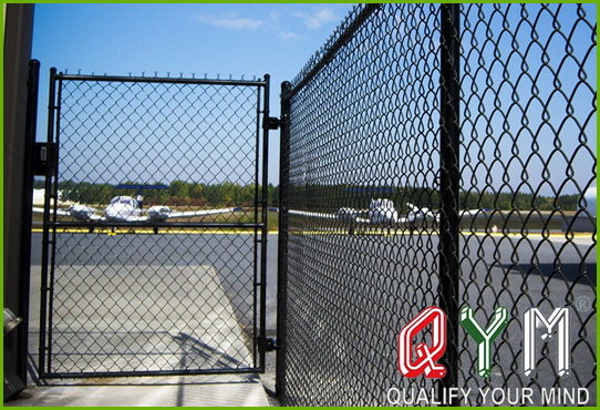 Chain link fence door