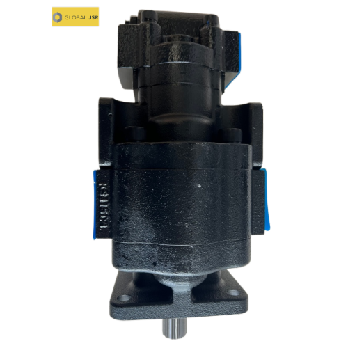 Excavator dual gear pump