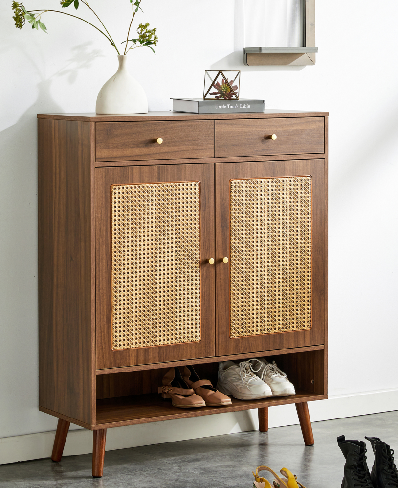 Space Saving Shoe Cabinet with Extra Storage Compartments