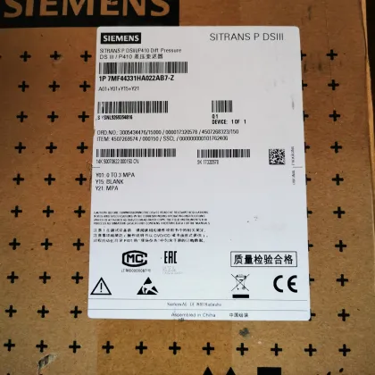 Siemens 7MF44331HA022AB7-Z Differential Pressure Transmitter