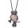 Pendentif en pierre naturelle de quartz rose alliage hibou pendentif fow femmes bijoux collier