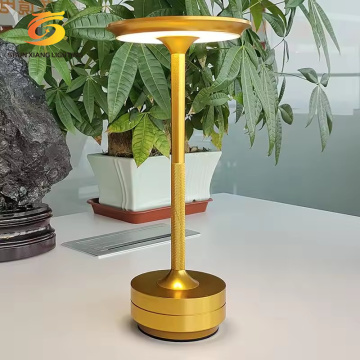 Custom Modern Metal Table Lamp with Dimmable LED and Charging Base