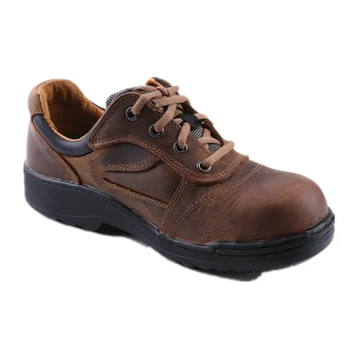Men Crazy Horse Leather Safety Shoes