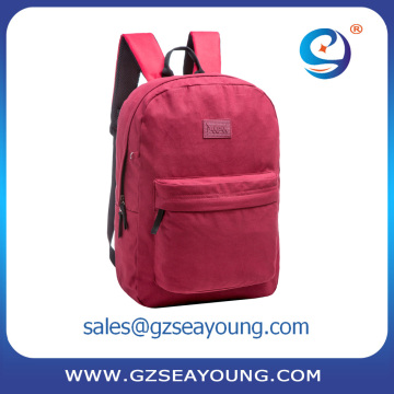 Good quality girls leisure backpack strong canvas laptop shoulder bag lightweight carry backpack wholesale