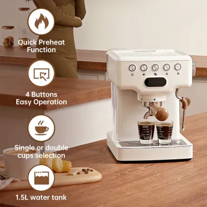 Espresso Coffee Maker Machine Makers Cappuccino Machine With Brewer