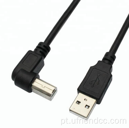 Cabo de impressão masculino para USB-B para USB-B