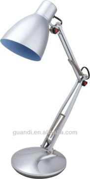 silver color 40W E27 flexible adjustable arm work lamp metal