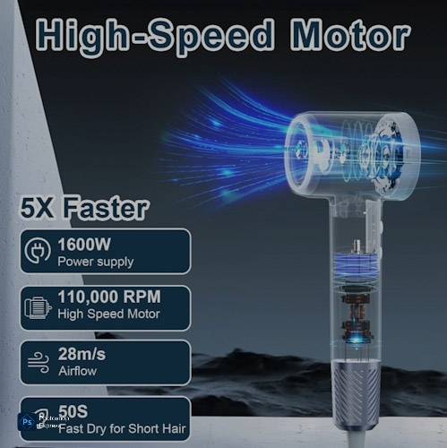 High Speed Ionic Low Noise Hair Dryer