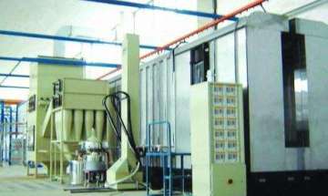 electrostatic cabinet powder coating line