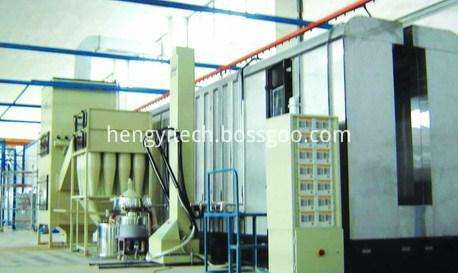electrostatic cabinet powder coating line