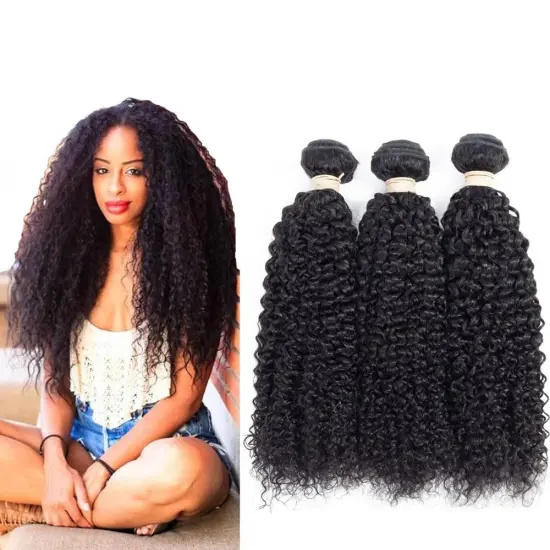 ALLRUN Hair 100% Real Human Virgin Mink Weave Chinese Hair Kinky Curly Bundles Baby Curl Human Hair