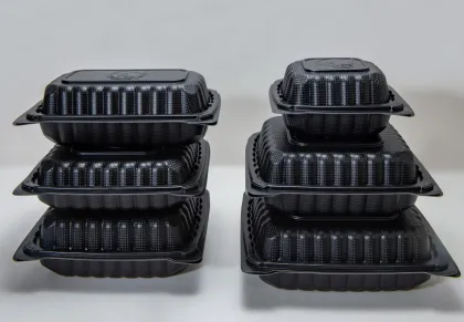 Black non-slip disposable lunch box
