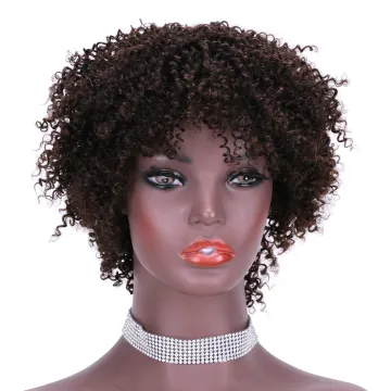 Wholesale Afro bulk bob Wigs Jerry curl micro links kinky curl 100% Brazilian Virgin Human Hair Wigs for Black Women