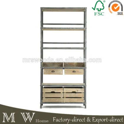 vintage drawer bookshelf, industrial reclaimed wood drawer bookshelf, drawer bookshelf