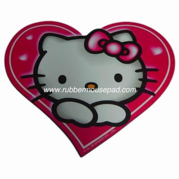 Heart Sheap Eco-friendly Eva Mouse Pad With Hello Kitty Printed