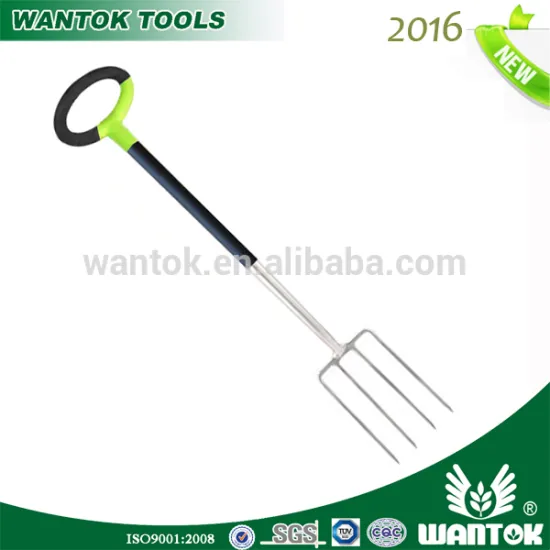 Stainless Steel Spading Fork with fiberglass holder O Grip,FSC handle