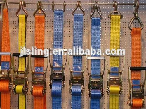 2015 cheap 35MM 3000KG ratchet tie down strap,4-12M Steel Handle Ratchet Strap