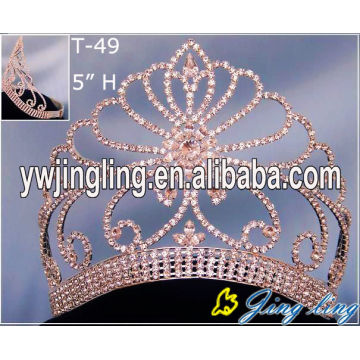 Silver High Pageant Gold Crowns Tiara para el ganador