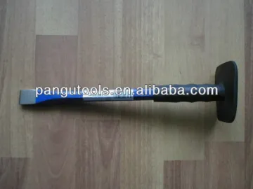 Flat chisel with rubber grip