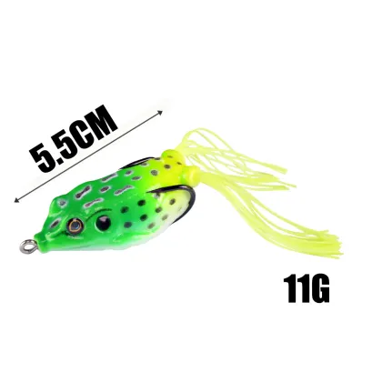 High-Quality 55MM 11G Topwater Soft Plastic Bass Fishing Lure - Frog Bait