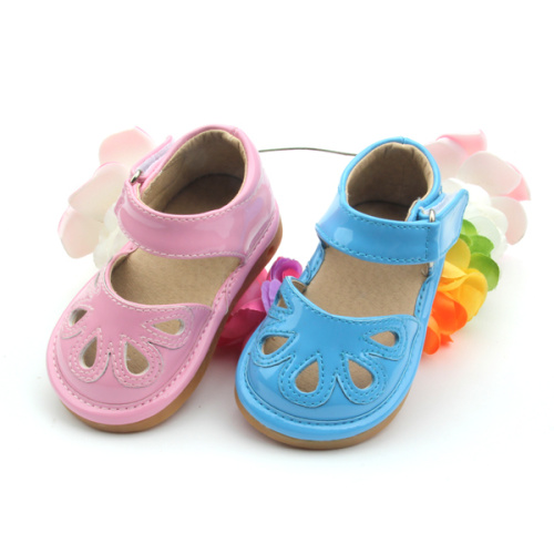Смесени цветове розови Детски PU кожени скърцащи обувки