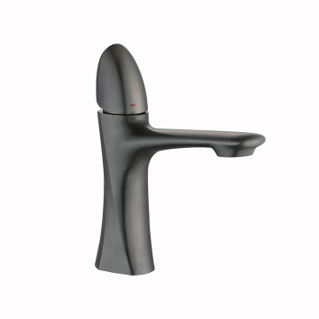 Robinet de salle de bain gris monté sur pont pour salle de bain