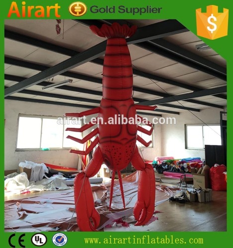customized size new design inflatable red lobster inflatable hanging decoartion for advertising show used