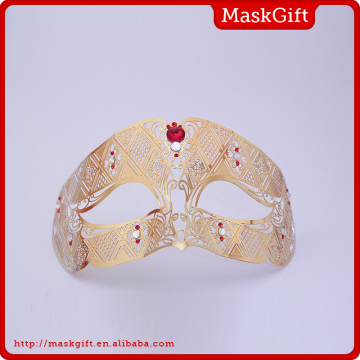 Lace princess half face metal party mask wholesale MD008-RGD