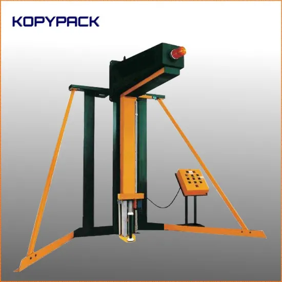 rotating arm pallet pre-stretch wrapping machine