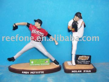Polyresin sports baseball action figurines