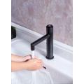 Modern matte black button single cold basin faucet