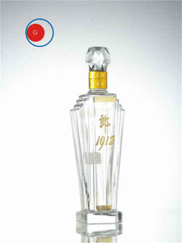 Langjiu 1912 Liquor Golden Glass Bottle